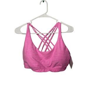 NWT Victoria’s Secret Active Sports Bra Seamless Pink Strapped Crisscross Large